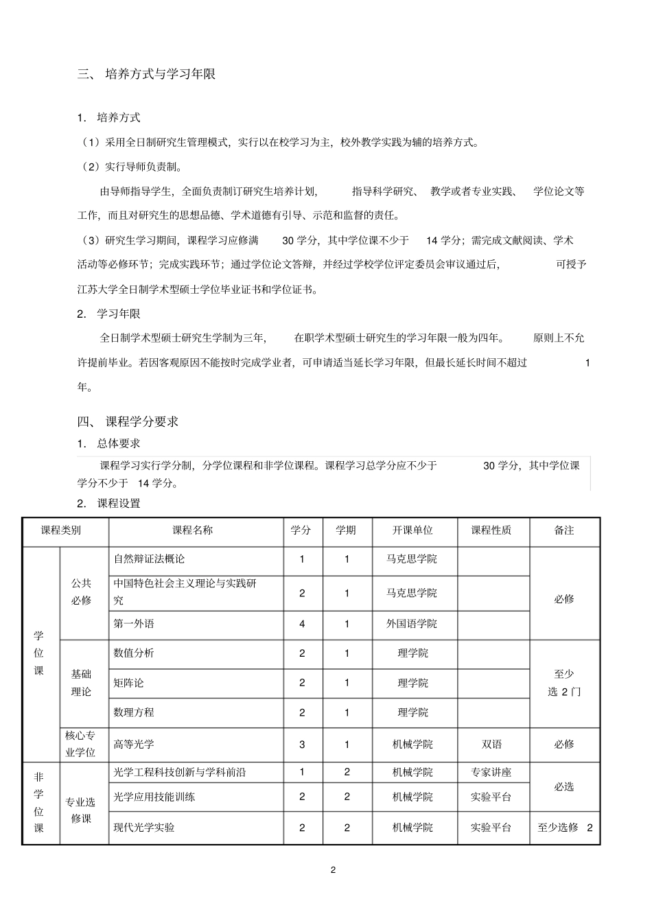 光学工程学科硕士研究生培养方案_第2页