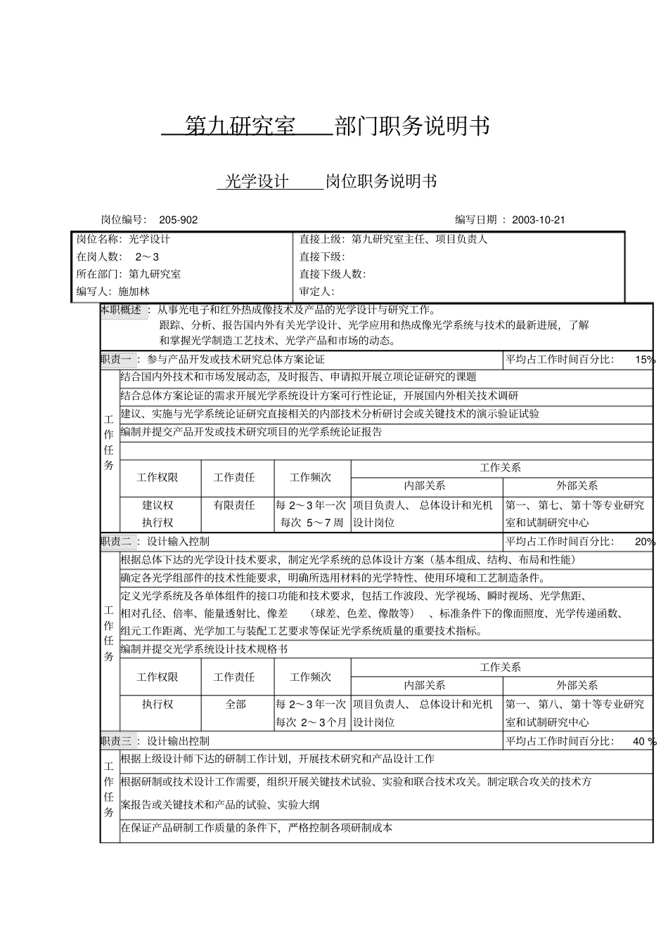 光学设计职务说明书格式_第1页