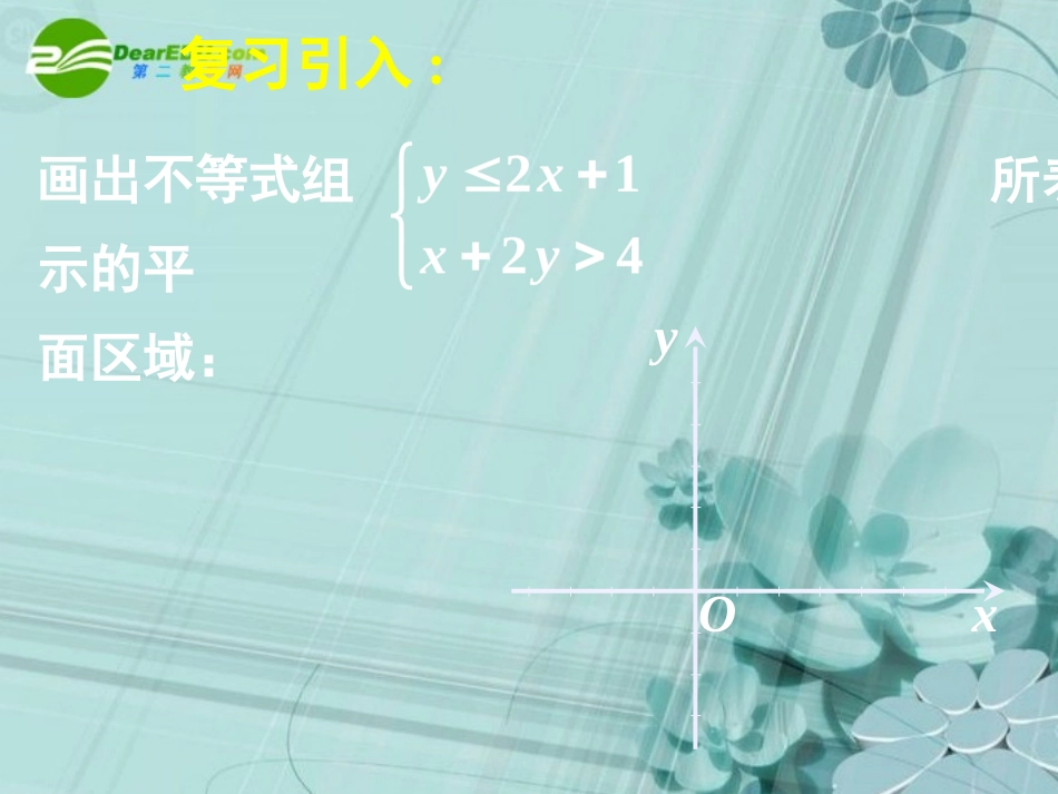 高中数学 331二元一次不等式(组)与平面区域(二)课件 新人教A版必修5 课件_第2页