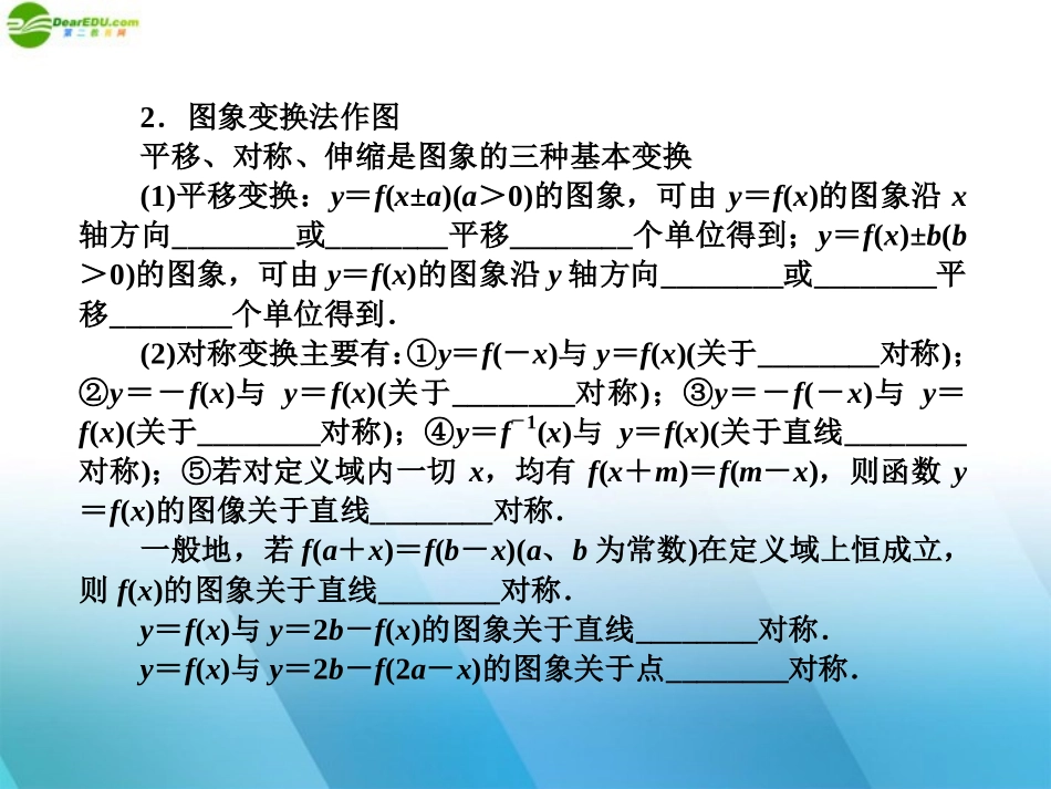 高中数学(师说)系列一轮复习 第十讲 函数的图像课件 理 新人教B版 课件_第3页