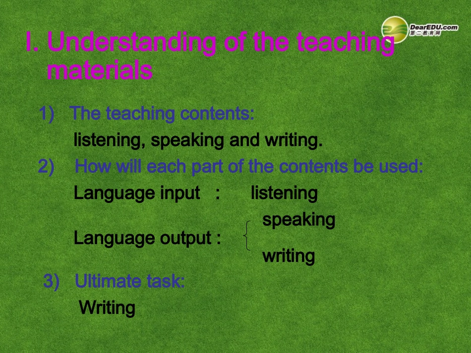 高中英语 Listening, Speaking and writing课件_第3页