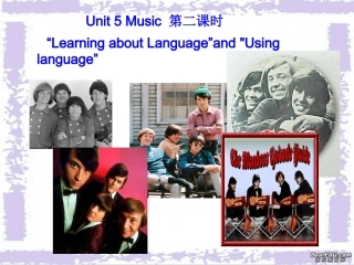 浙江省温州地区高一英语Unit5 Music教学设计课件 新课标 必修一 课件