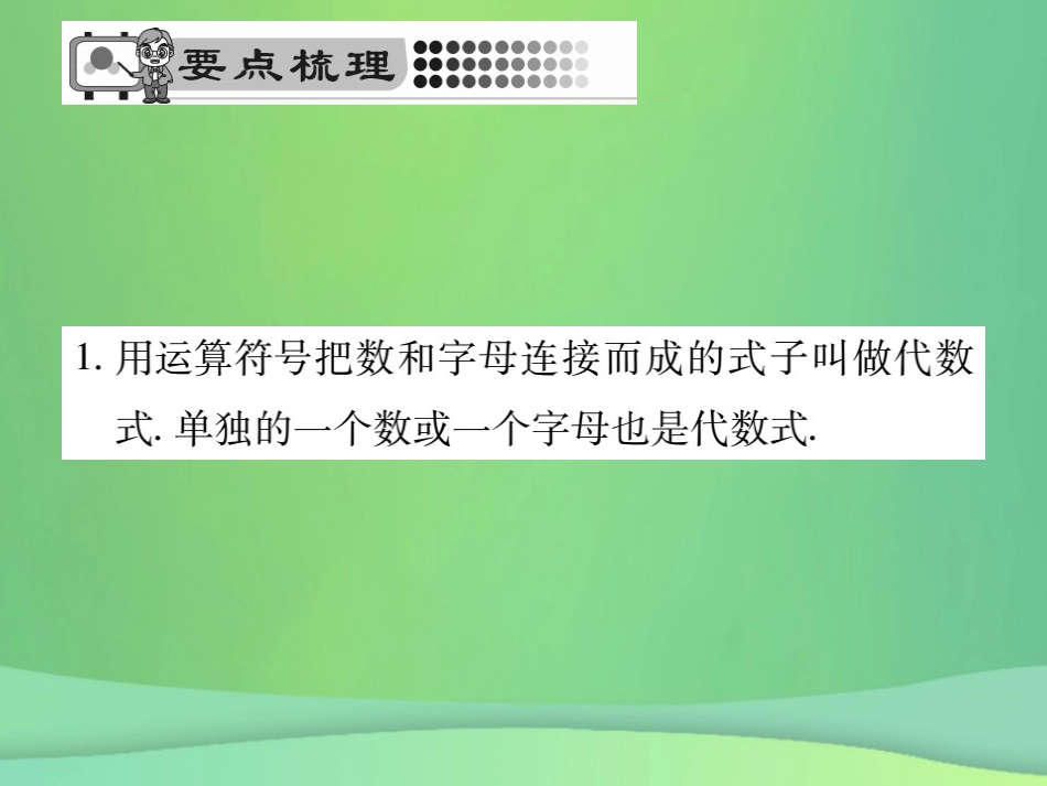 秋七年级数学上册 第3章 整式的加减 3.1 列代数式(第2课时)课件 (新版)华东师大版 课件_第2页