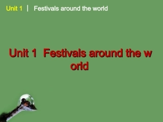 高考英语 第1讲_Unit_1__Festivals_around_the_world课件 新人教版必修3 课件