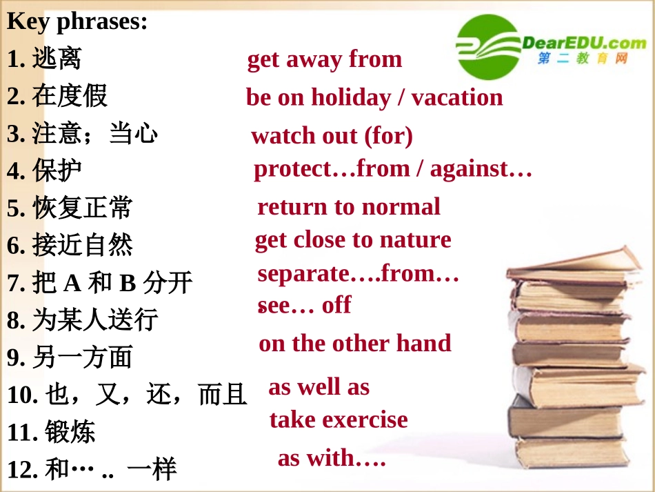 高三英语一轮复习 Unit 3课件 旧人教版第一册 课件_第3页