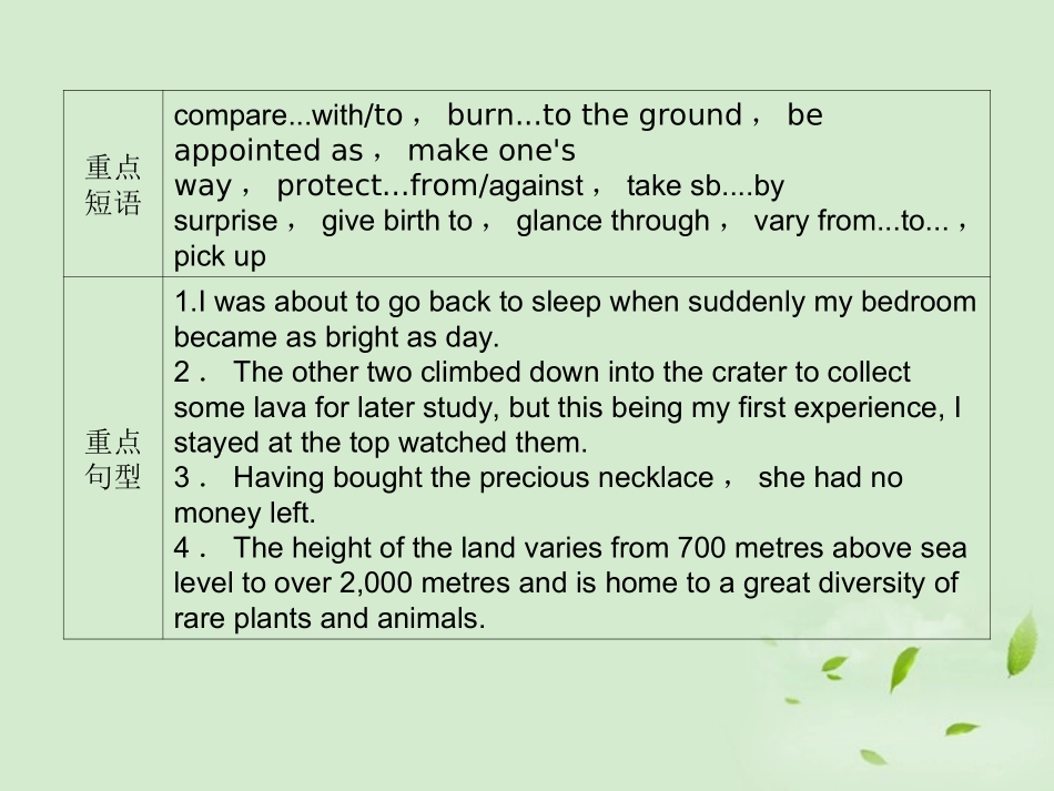 高考英语 Unit5知识与要点课件 新人教版选修6 课件_第3页