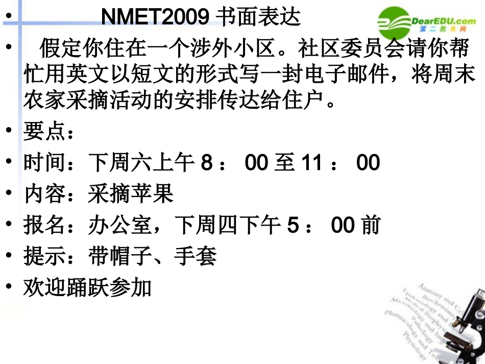 高中英语 高考英语写作方法与技巧 课件_第2页