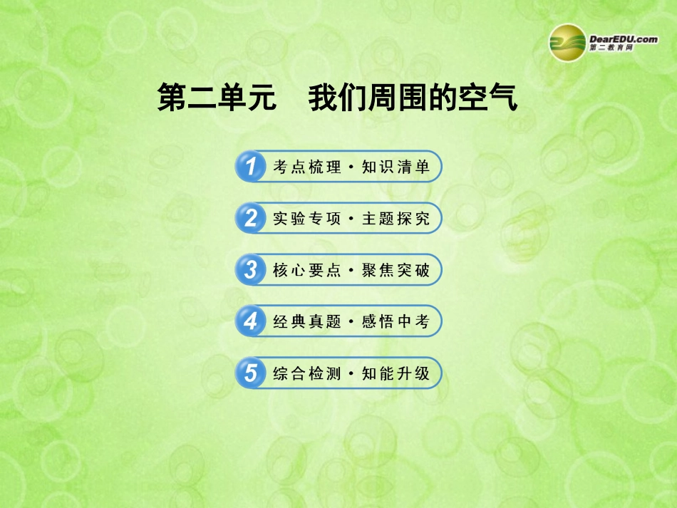 版中考化学 第二单元我们周围的空气(含中考示例)课件 新人教版 课件_第1页