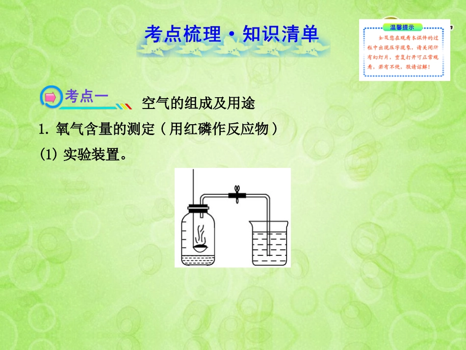 版中考化学 第二单元我们周围的空气(含中考示例)课件 新人教版 课件_第2页
