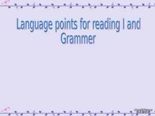 高二英语模块5 Unit1 Languagepoints课件 人教版 课件