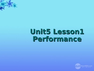 高一英语(Unit5 Lesson1)课件