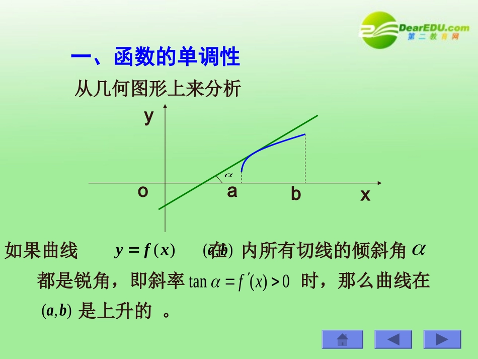 高中数学 31(函数的单调性与极值)课件 北师大版选修2-2 课件_第3页