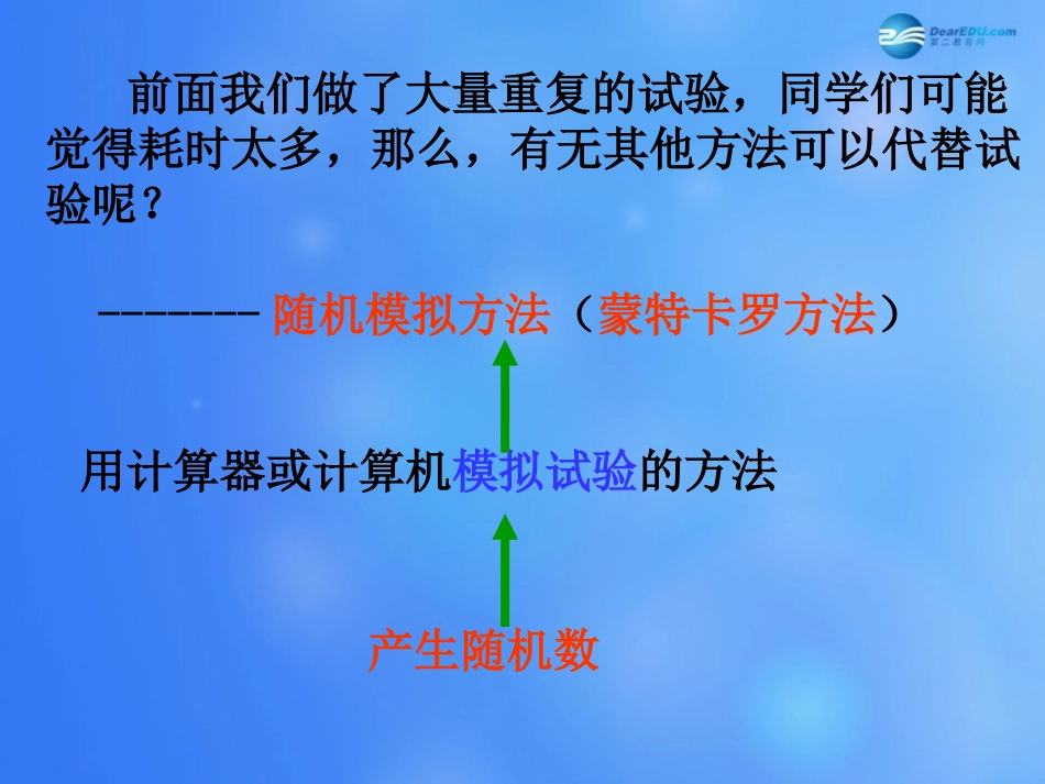 高中数学 322 (整数值)随机数的产生课堂教学课件1 新人教A版必修3 课件_第2页