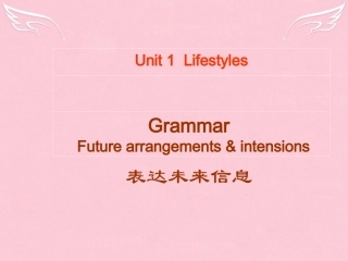 高中英语 Unit 1 lifestyle Grammar课件 北师大版必修1 课件