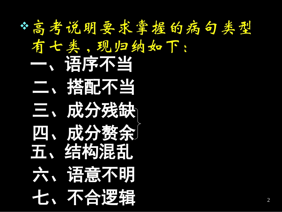 高考语文语病类型大写真 新课标 人教版 试题_第2页