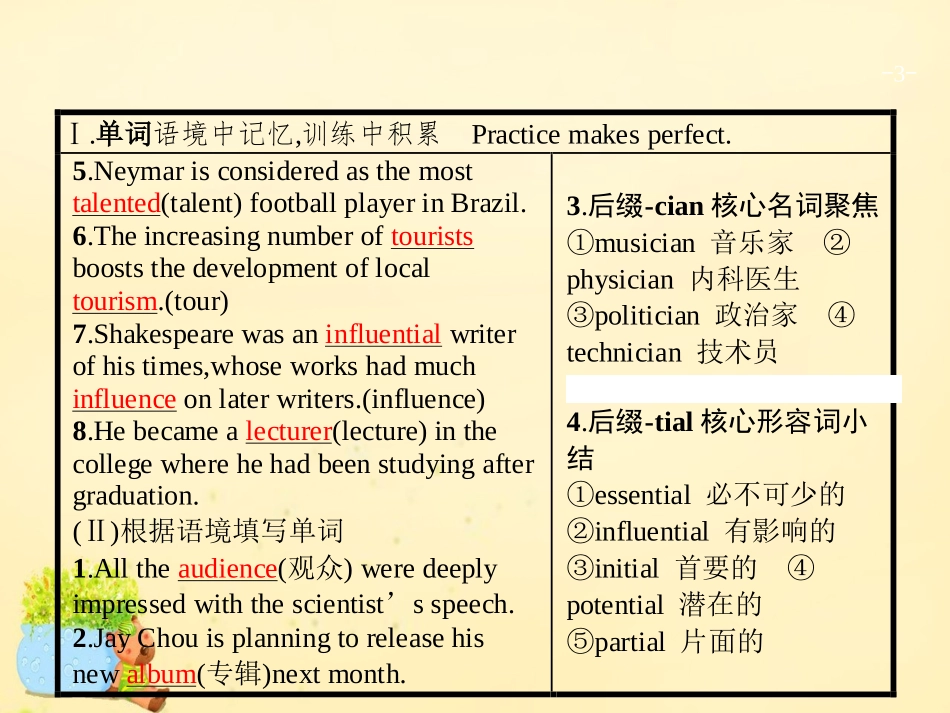 高优指导版高三英语一轮复习 Module 3 Music课件 外研版必修2 课件_第3页