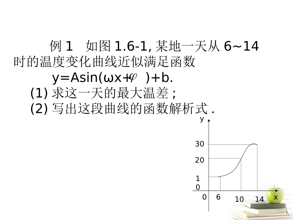 高中数学 三角函数模型的简单应用课件 新人教A版必修2 课件_第2页