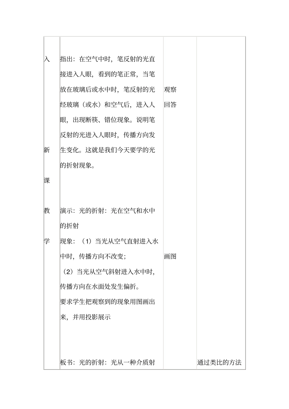 光的折射创新教学设计资料_第3页