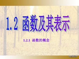 高一数学函数的概念课件 新课 人教版A 课件