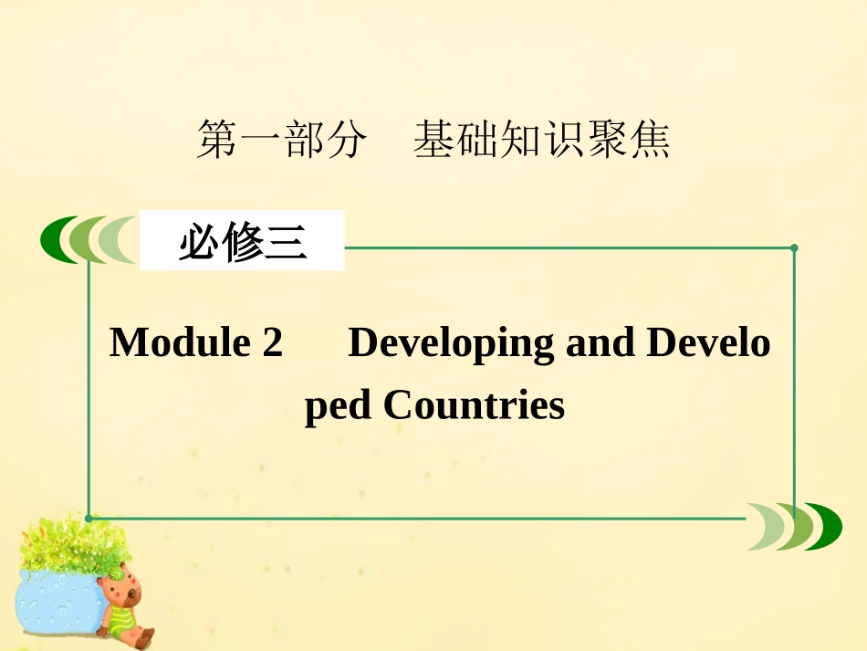 版高考英语一轮复习 Module 2 Developing and Developed Countries课件 外研版必修3 课件_第2页