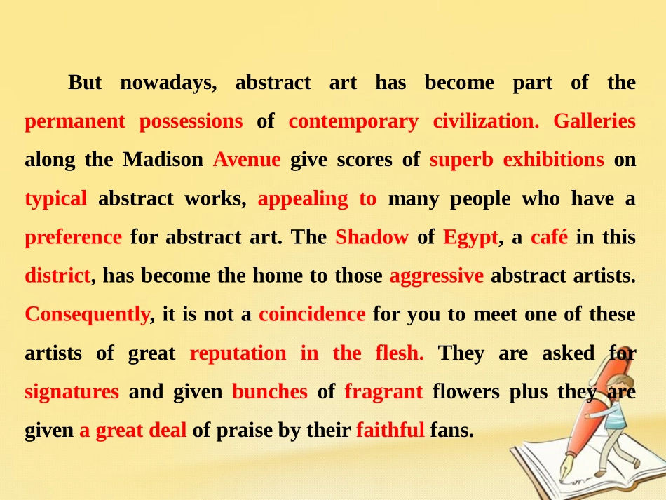 英语 Unit 1 Art单元小结课件 新人教版选修6 课件_第2页