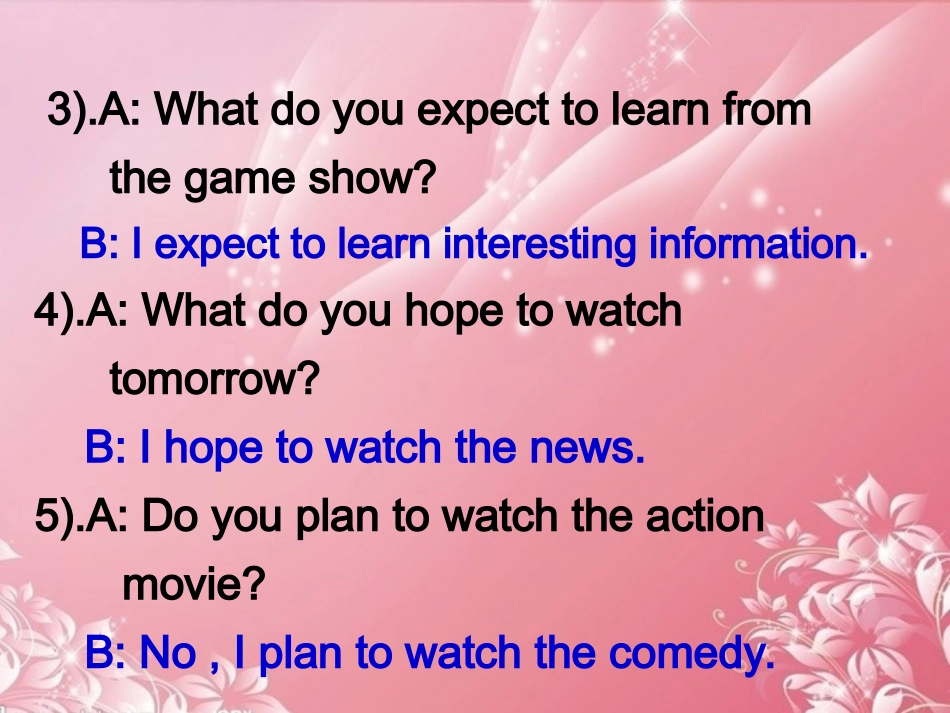 秋八年级英语上册(Unit 5 Do you want to watch a game show Self check)课件 (新版)人教新目标版 课件_第3页