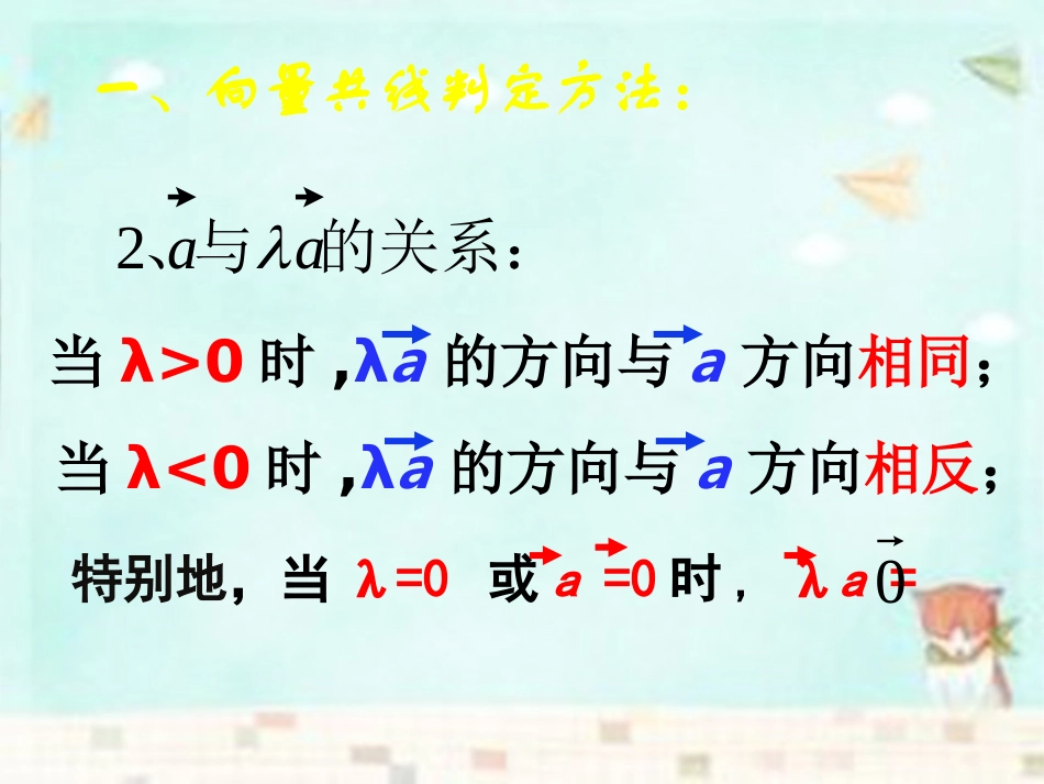 高中数学 215向量共线的条件和轴上向量坐标运算课件 新人教B版必修4 课件_第3页