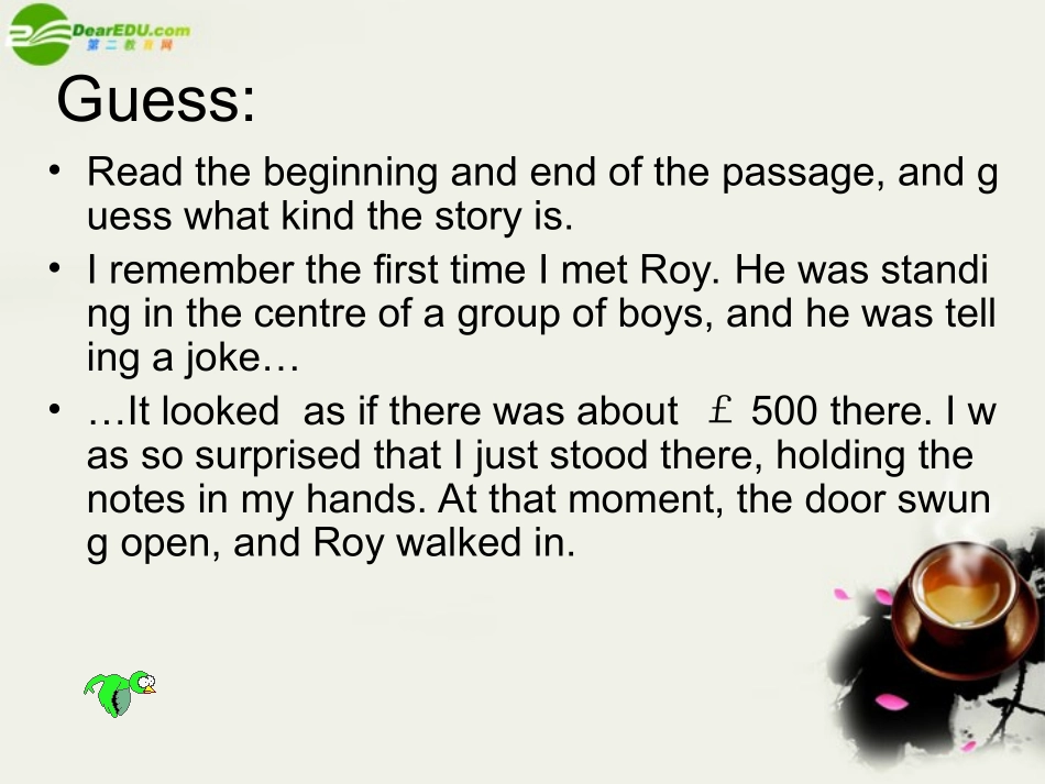 高中英语 Module3 Reading课件 外研版选修6 课件_第3页