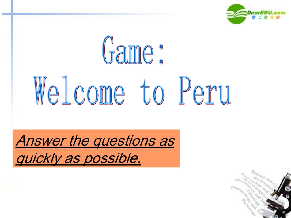 高中英语 Unit5 Traveling abroad-Using language-Peru课件 人教版选修7 课件_第3页