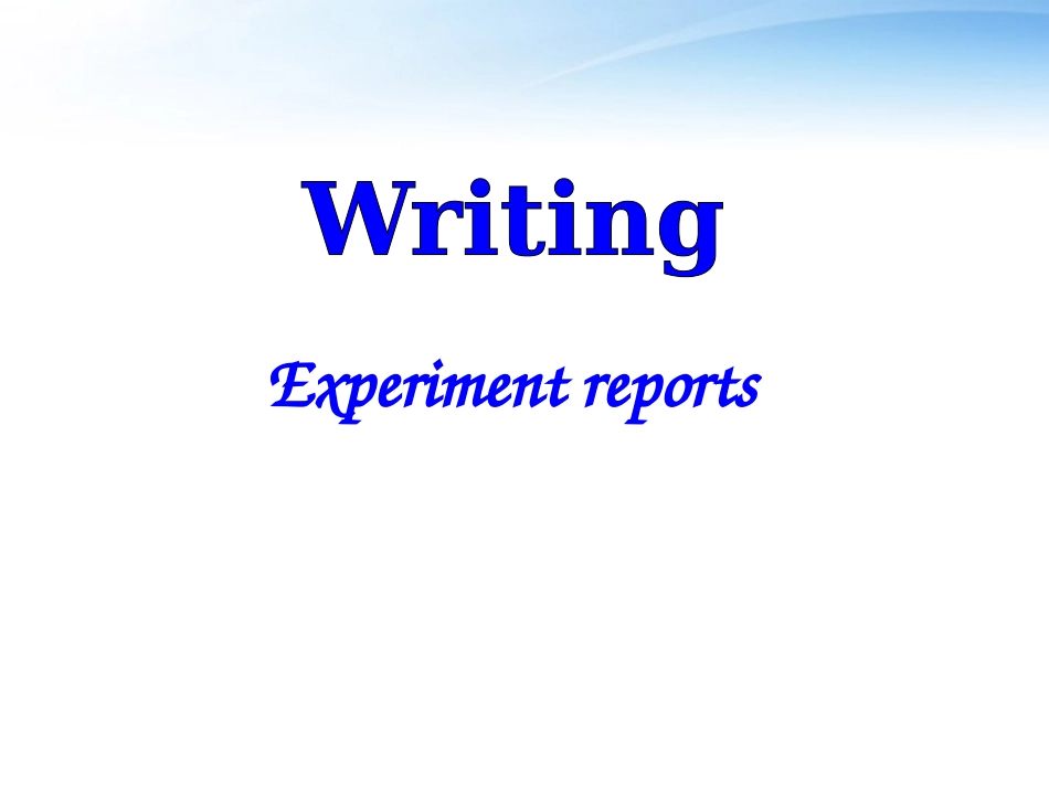 高中英语 Unit4(Exploring plants)Writing课件(1) 新人教版选修9 课件_第1页