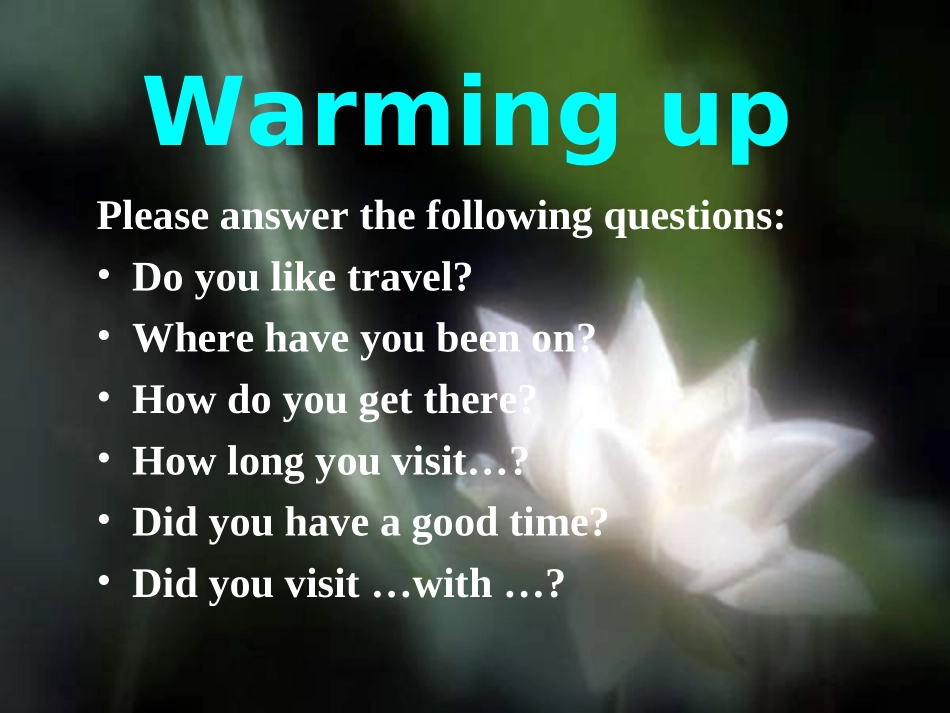 高中第一册上 Unit3 Going Placesppt 课件_第3页