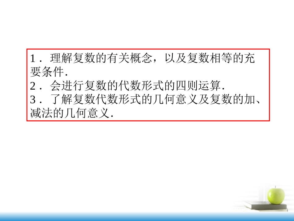高考数学第一轮总复习 第29讲 复数的概念与运算课件 文 (湖南专版)  课件_第3页
