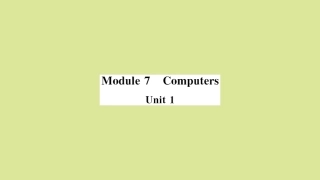 语上册 Module 7 Computers Unit 1 How do I write my homework on the computer(小册子)作业课件 (新版)外研版 课件