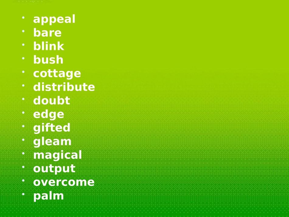 高中英语 Module2词汇课件 外研版选修6 课件_第2页