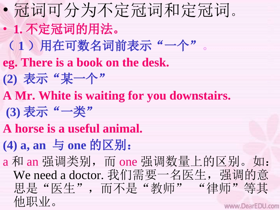 高三英语复习 冠词 新课标 人教版 课件_第2页