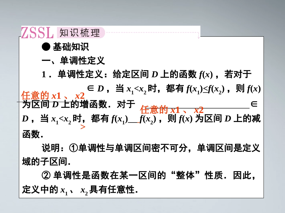 高考数学第一轮总复习 2-4函数的单调性经典实用学案(PPT) 新人教版 学案_第2页