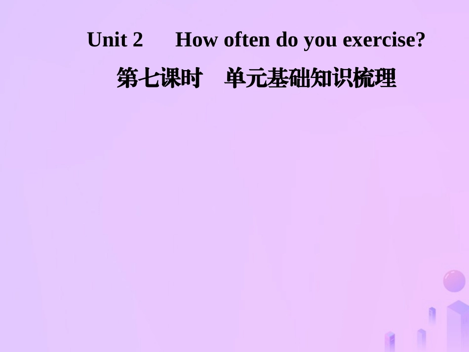 秋八年级英语上册 Unit 2 How often do you exercise(第7课时)基础知识梳理导学课件 (新版)人教新目标版 课件_第1页