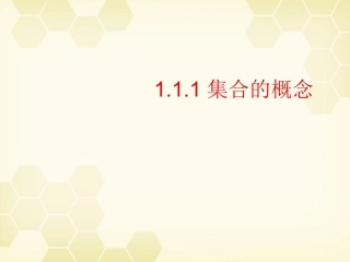 高中数学 111集合的概念课件 新人教B版必修1 课件