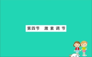 版七年级生物下册 第四单元 生物圈中的人 第六章 人体生命活动的调节 4 激素调节训练课件 新人教版 课件