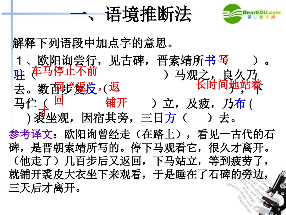 高考语文 文言实词含义的推课件 新人教版 课件_第2页