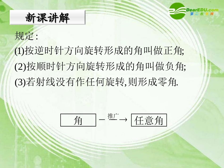 高中数学 第一章2(任意角)课件 北师大版必修4 课件_第3页