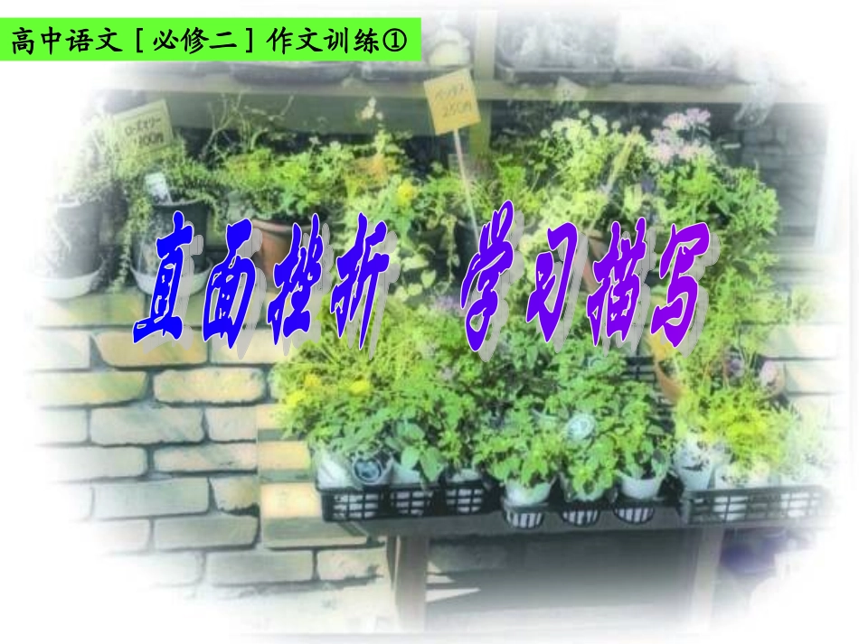 高中语文 表达交流 直面挫折——学习描写课件 新人教版必修2 课件_第1页