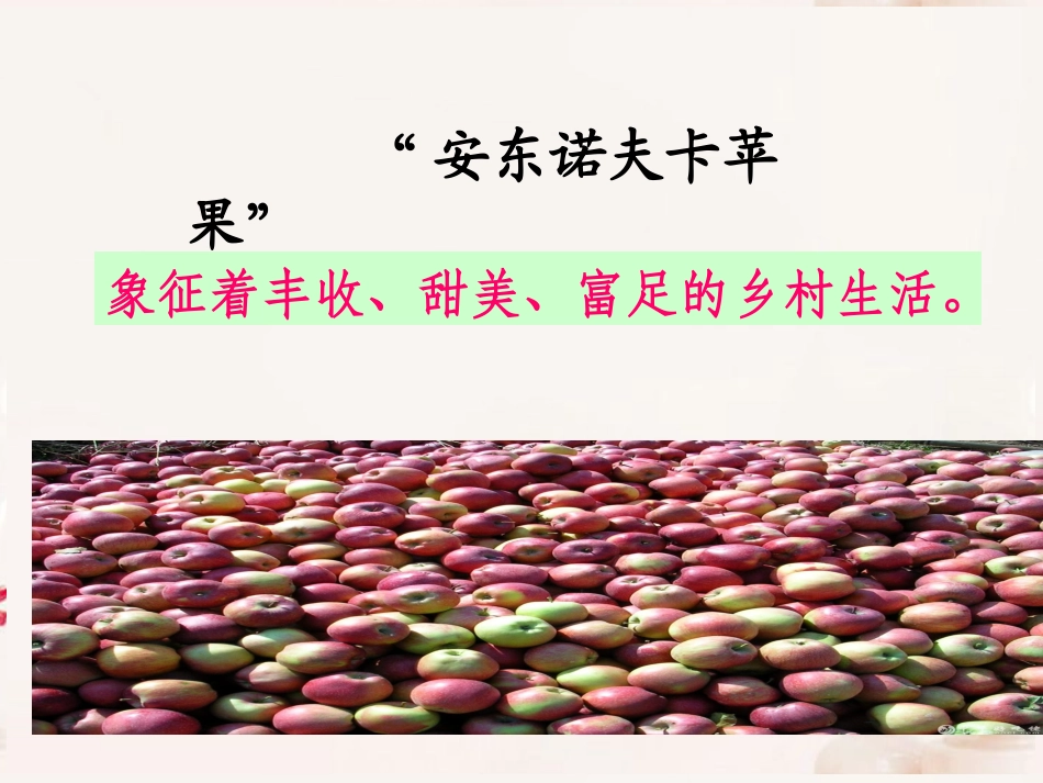 高中语文(安东诺夫卡苹果)课件5 新人教版选修 课件_第2页