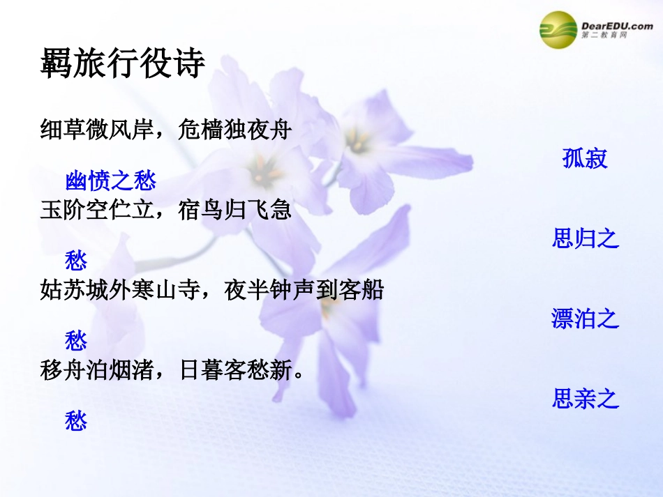 高考语文 长安晚秋商山早行课件 苏教版选修 课件_第2页