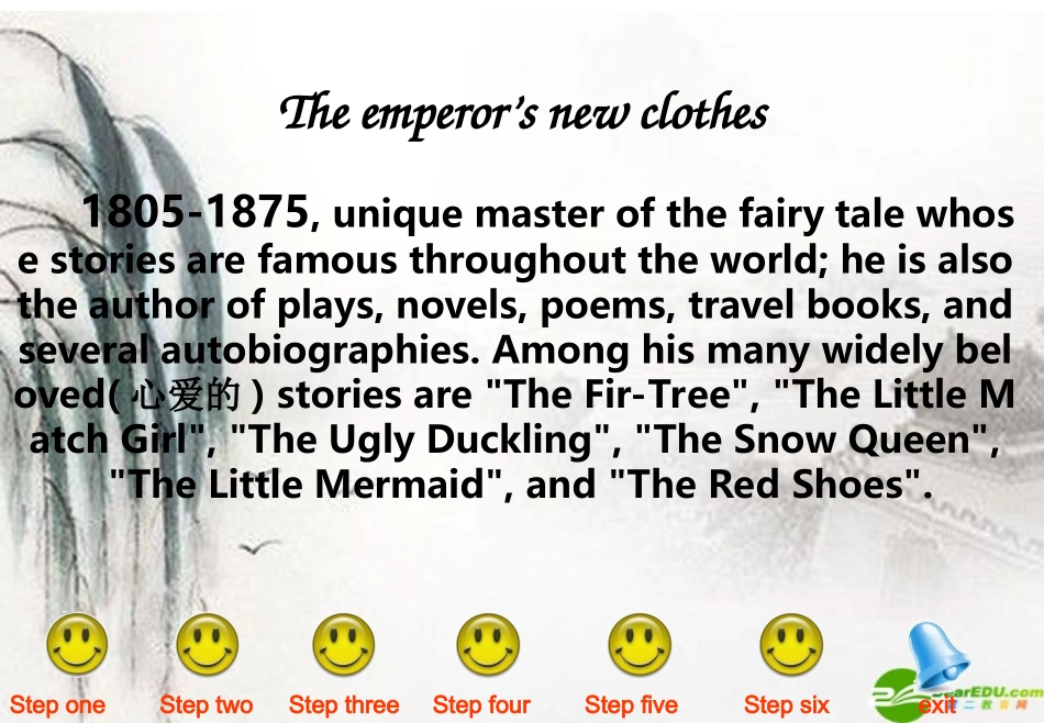 高中英语 Module 5 Unit 4 Literature for truth The emperor's new clothes课件 冀教版选修8 课件_第3页