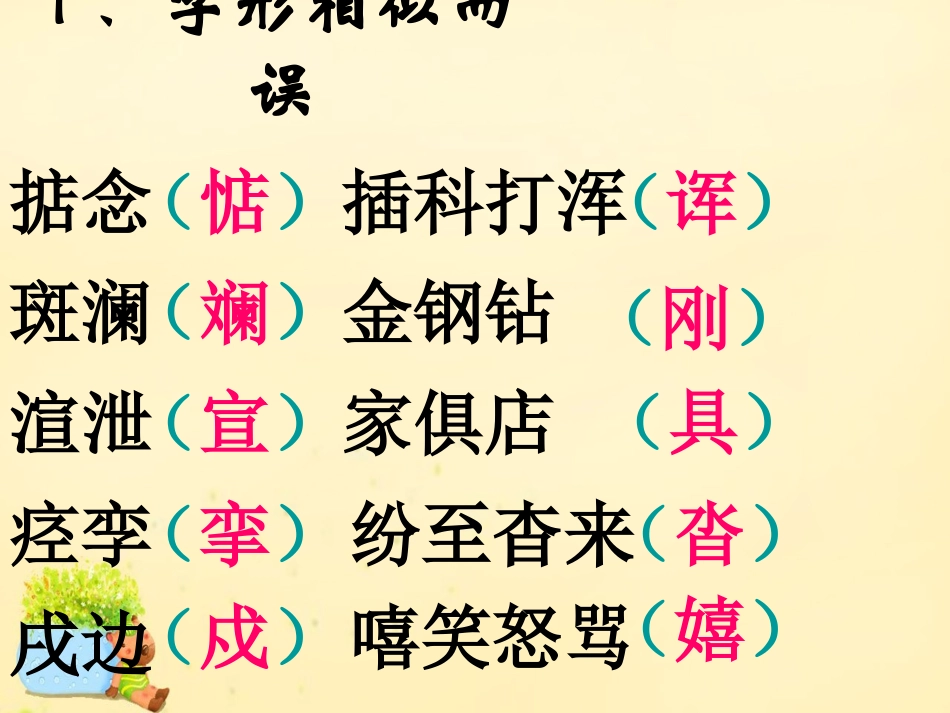 高三语文一轮复习字形专题复课件 素材-2_第3页