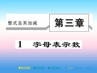 秋七年级数学上册 第三章 整式及其加减 1 字母表示数作业课件 (新版)北师大版 课件