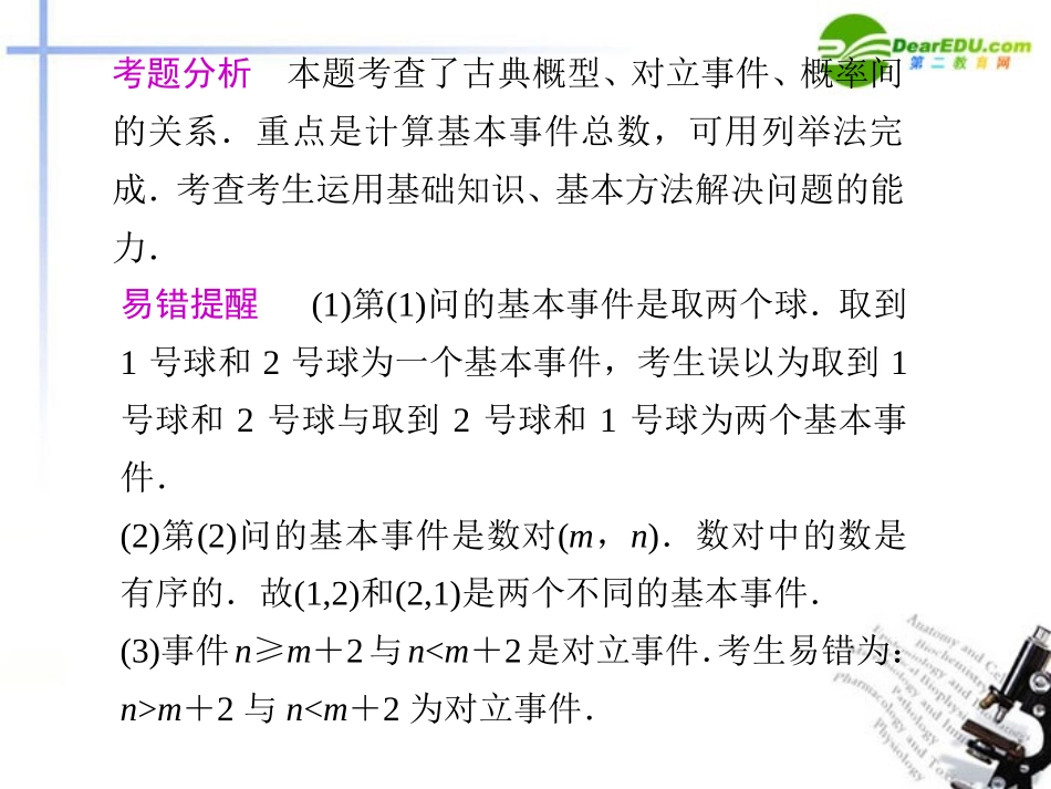江苏专用高考数学二轮复习 专题六第1讲概率课件 文 苏教版 课件_第3页