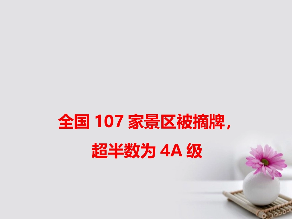 高考语文作文素材快递全国107家景区被摘牌超半数为4A级课件-2_第1页