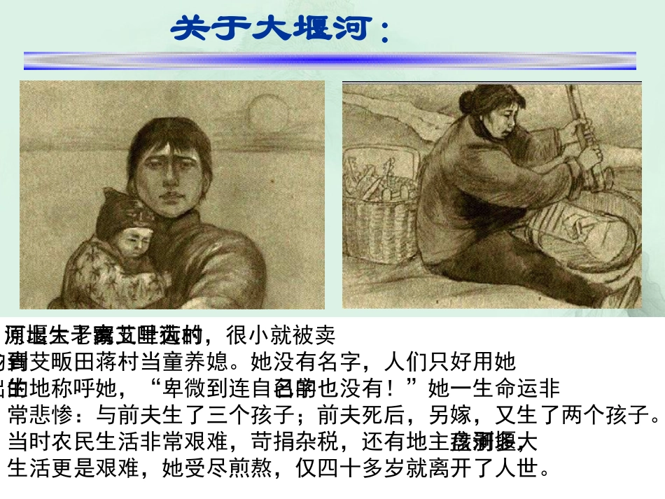 高一语文(大堰河我的保姆)课件(1)新人教版 课件_第3页